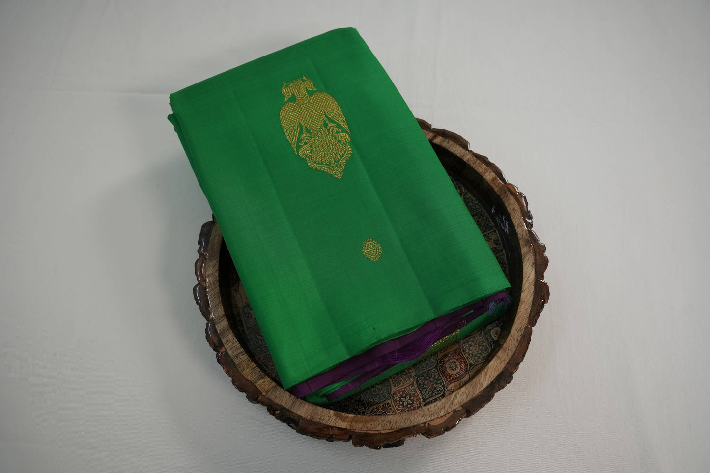 Borderless kanchipuram silk saree