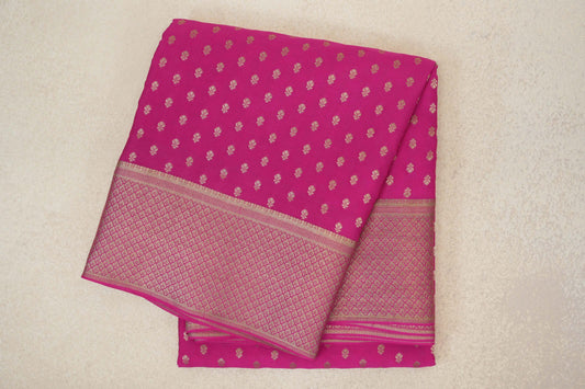 Bright Rani Pink Mysore Silk Saree online