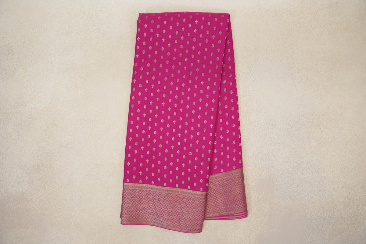 Bright Rani Pink Mysore Silk Saree online