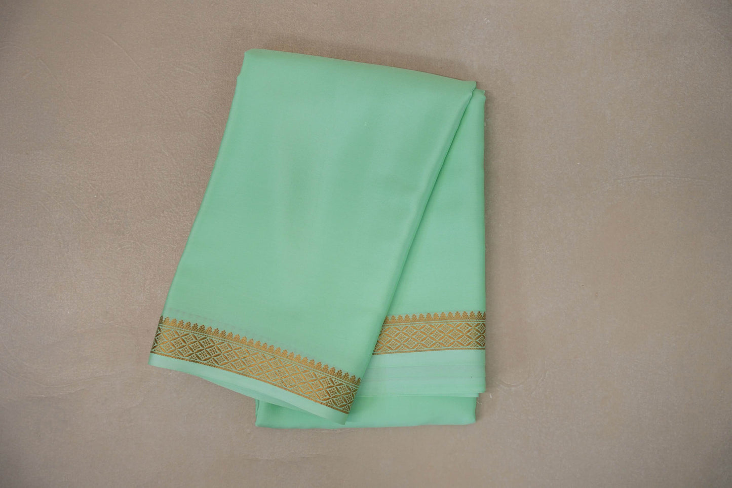Pastel Mint Green Mysore Silk Saree by Shreenivas Silks PSSR019219