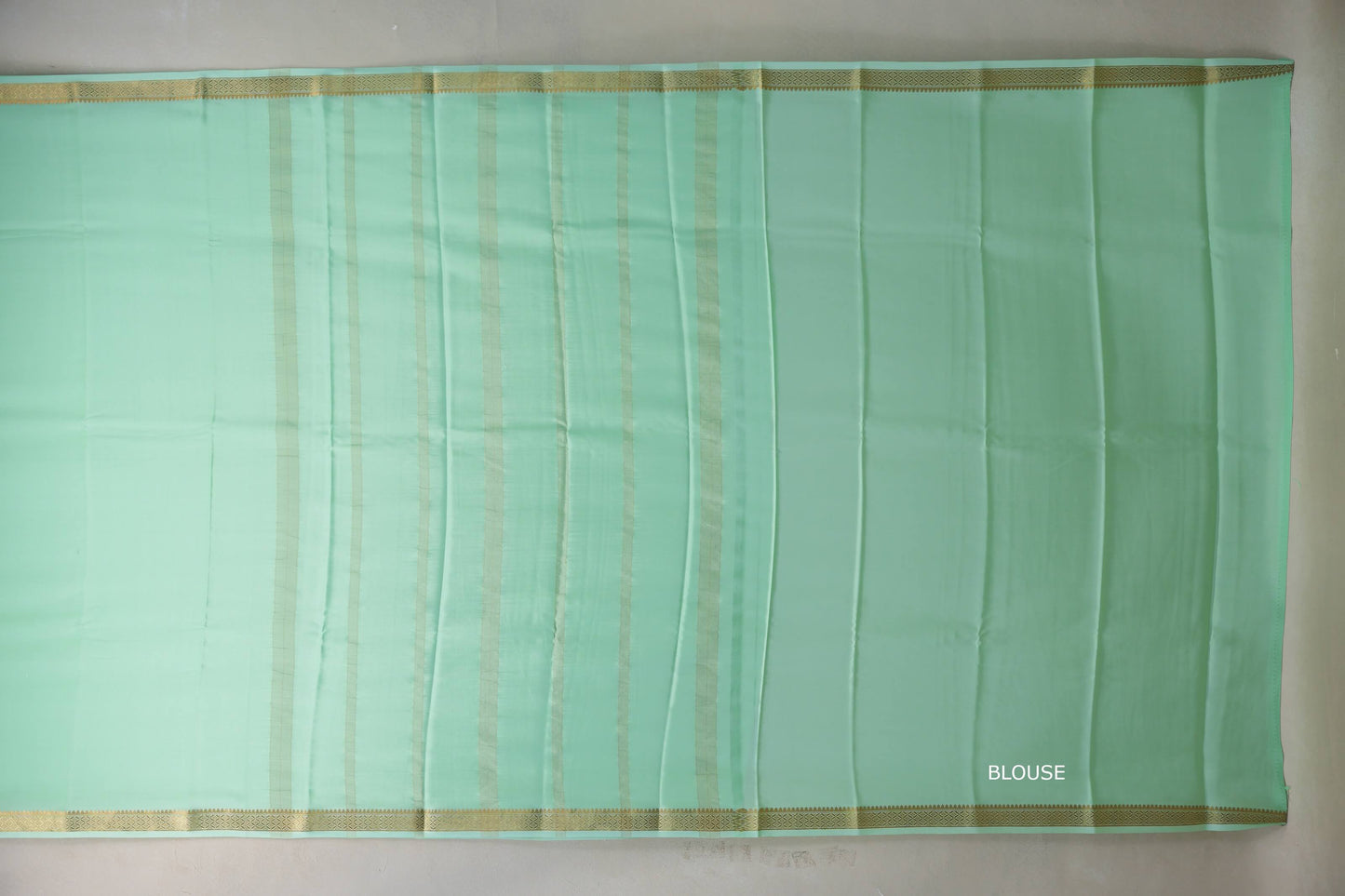 Pastel Mint Green Mysore Silk Saree by Shreenivas Silks PSSR019219