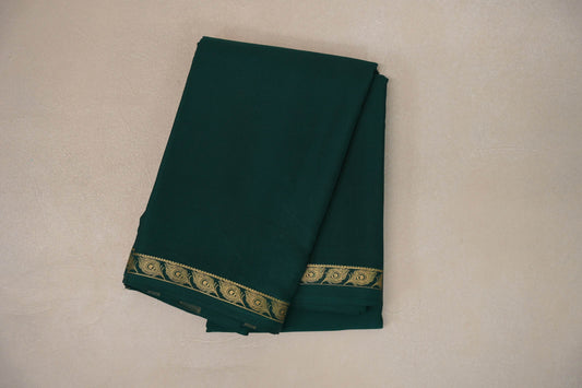 Deep Bottle Green Mysore Silk Saree by Shreenivas Silks PSSR019220