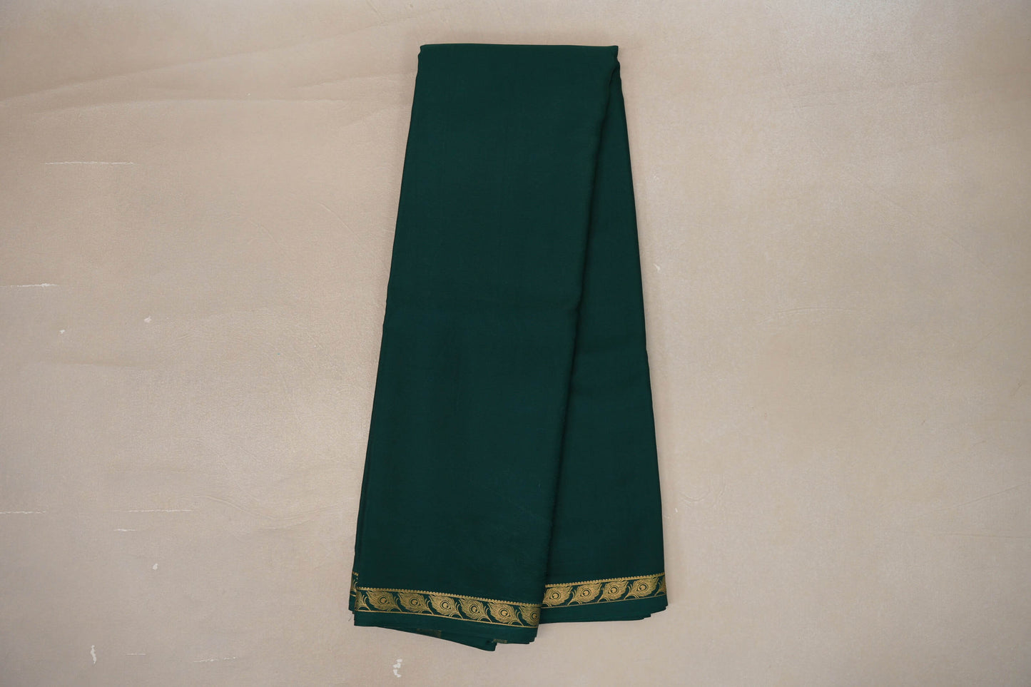 Deep Bottle Green Mysore Silk Saree by Shreenivas Silks PSSR019220