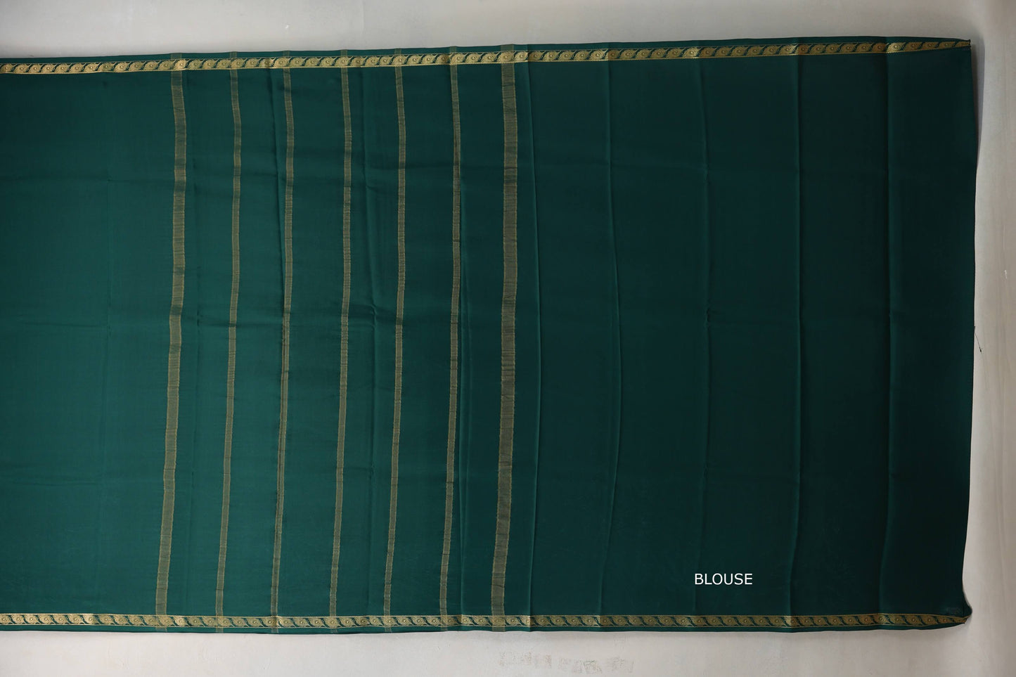 Deep Bottle Green Mysore Silk Saree by Shreenivas Silks PSSR019220