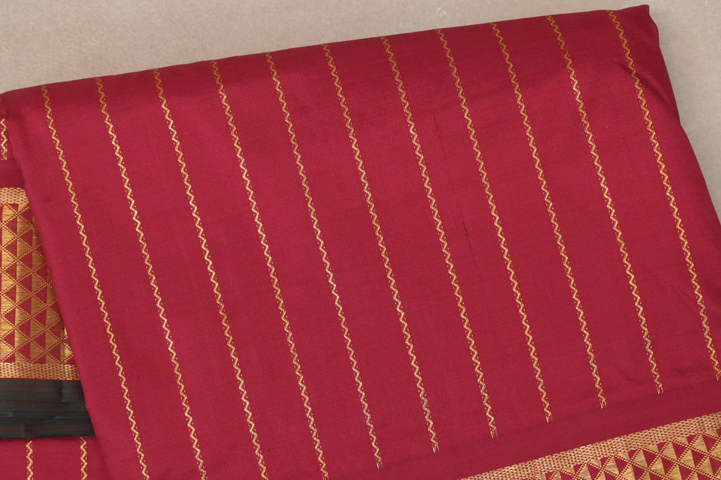 Reddish pink Ten Yards Silk Saree by Shreenivas Silks PSSR019222