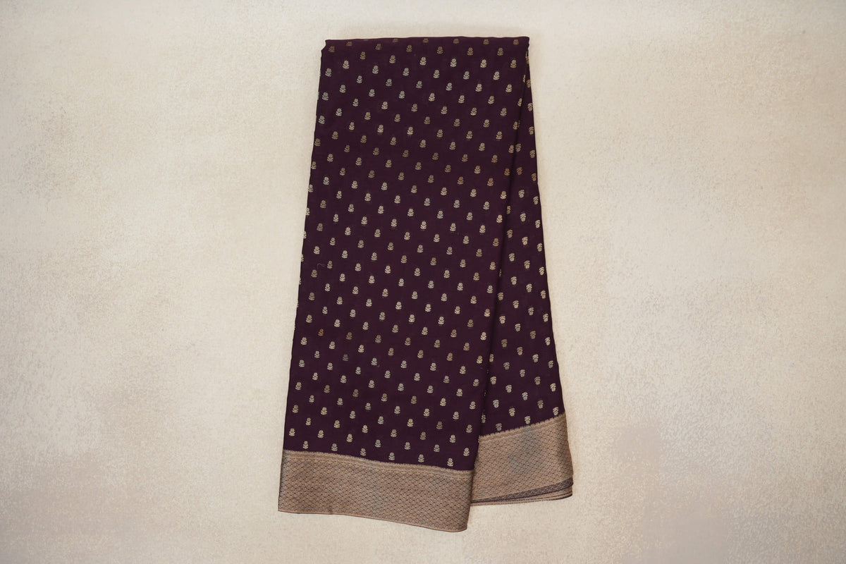 Deep Plum Purple Mysore Silk Saree online