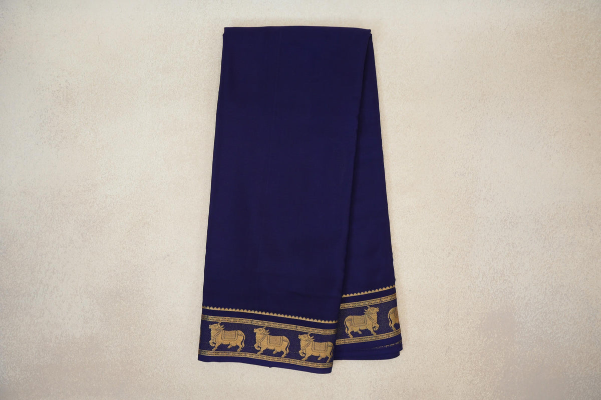 Deep Blue Mysore Silk Saree online