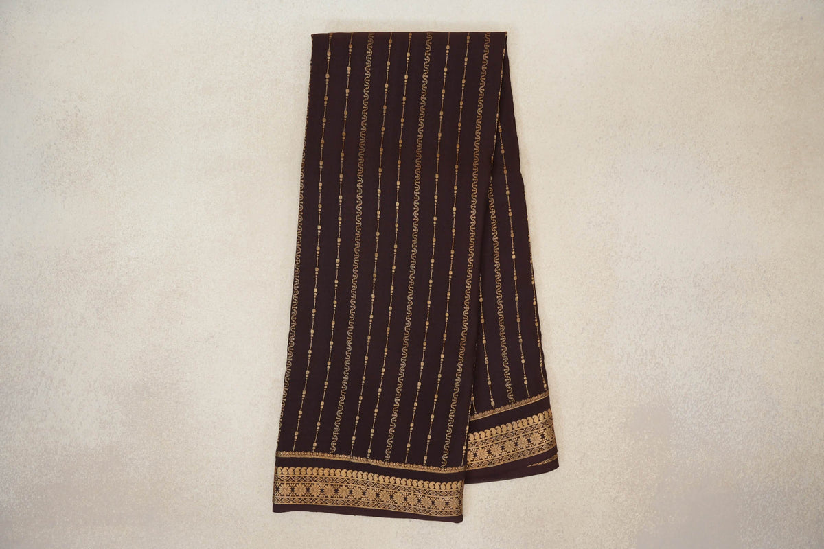 Coffee Bean Brown Mysore Silk Saree online