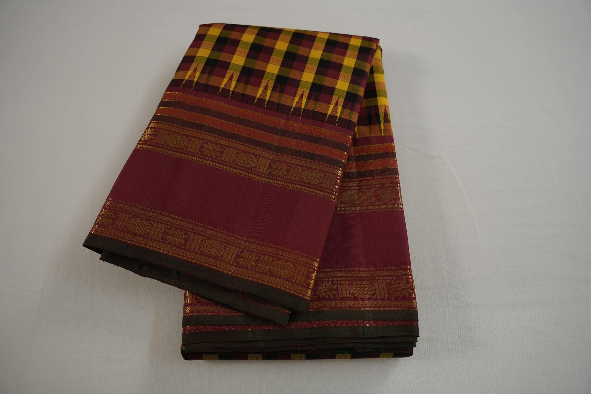 Multi-color kanchipuram silk saree