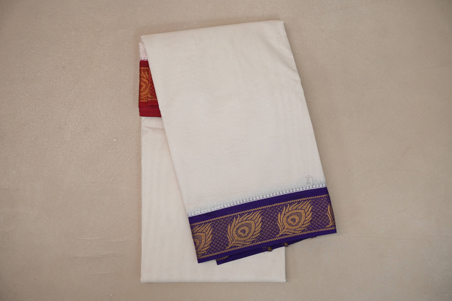 9 Mulam Cotton Muhurtham Dhoti with 5 Mulam Angavastram by Shreenivas Silks PSSR01DH109