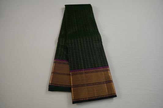 Checked kanchipuram silk saree