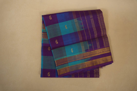Multi Color Checks Vintage Silk Cotton Saree