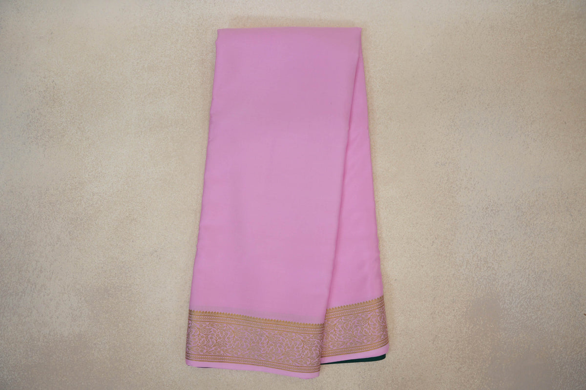 Pastel Pink Mysore Silk Saree online
