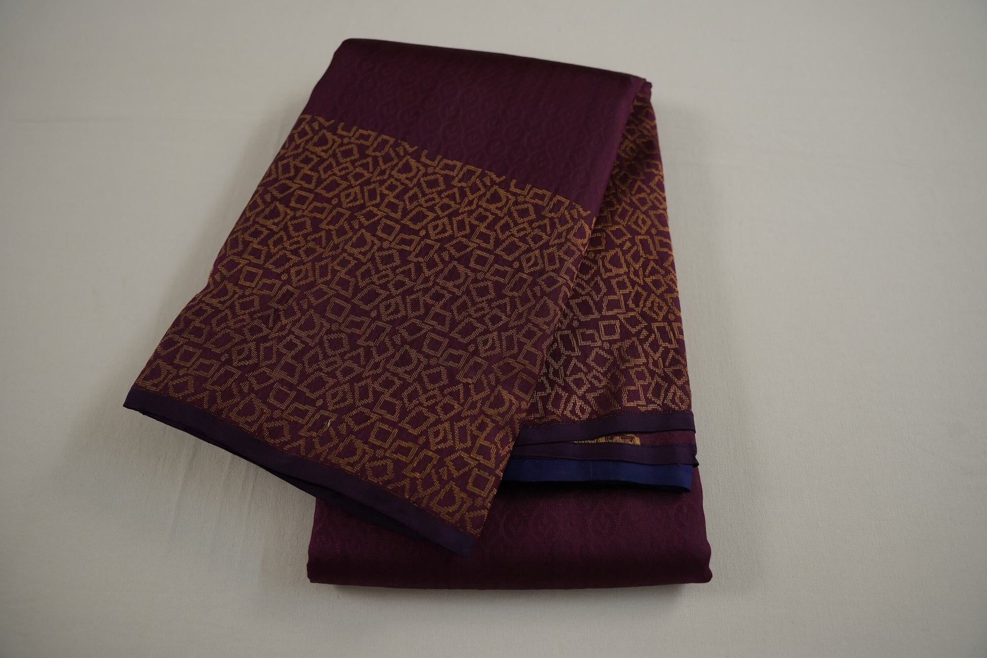 Burgundy maroon light weight kanchipuram silk saree