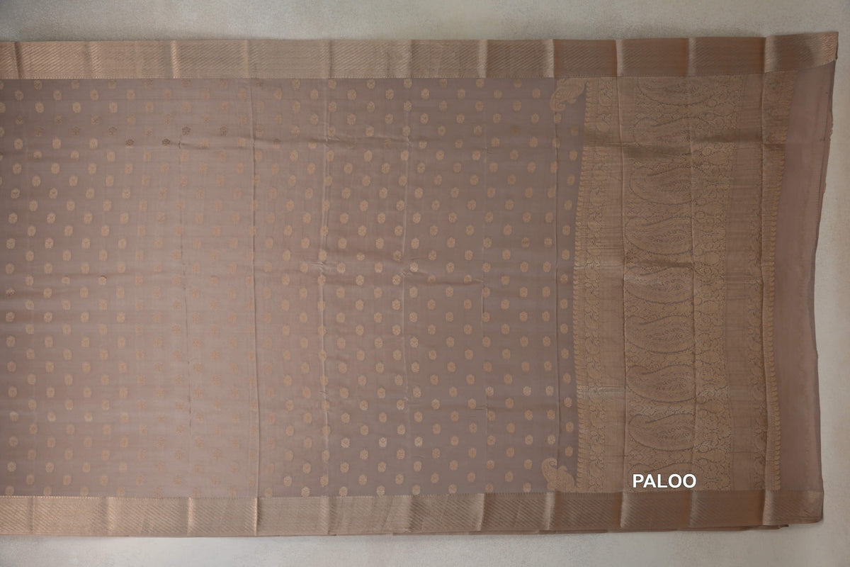Dark Beige Mysore Silk Saree by Shreenivas Silks PSSR0110361