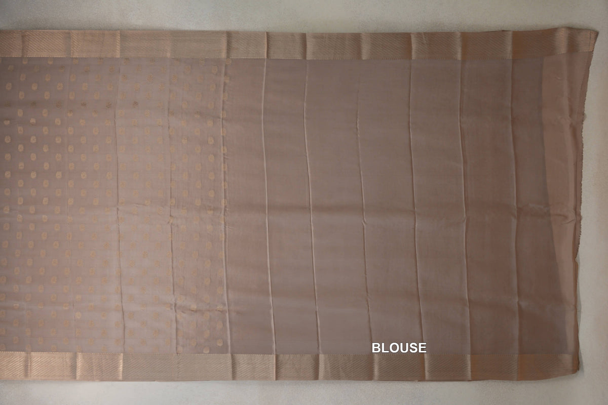 Dark Beige Mysore Silk Saree by Shreenivas Silks PSSR0110361