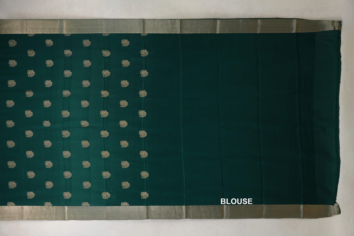Bottle Green Mysore Silk Saree by Shreenivas Silks PSSR0110367