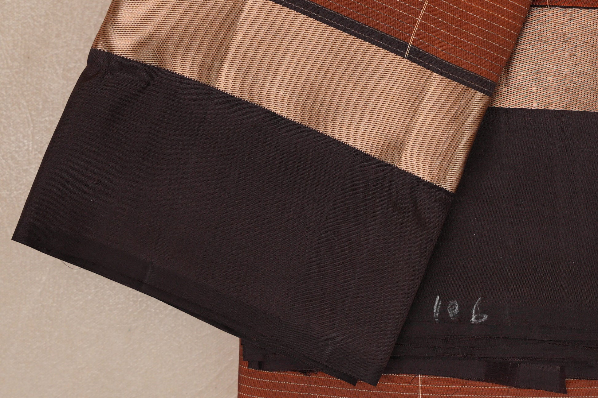 Light Brown Light Weight Kanjivaram Silk Saree border