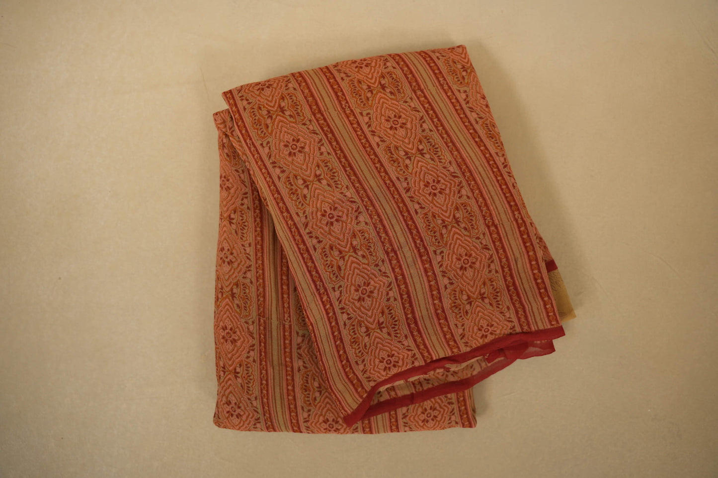 Maroon Chiffon saree