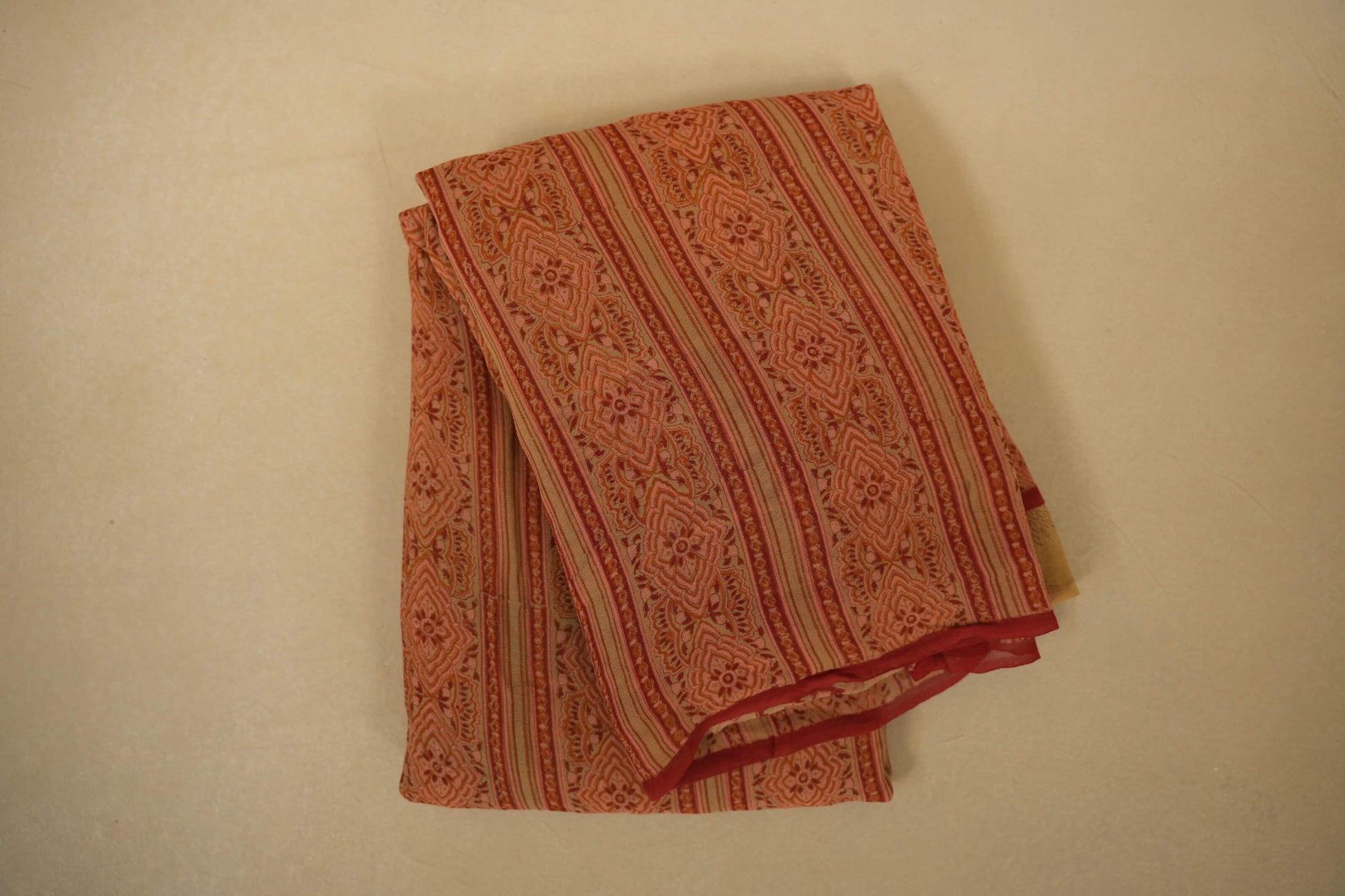 Maroon Chiffon saree