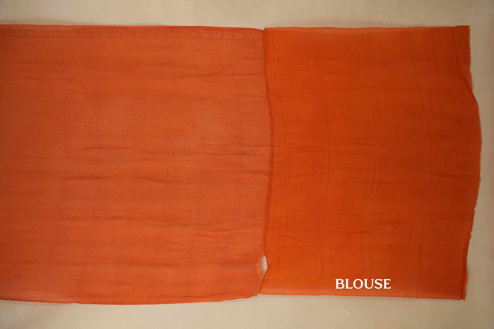 Orange Chiffon saree blouse