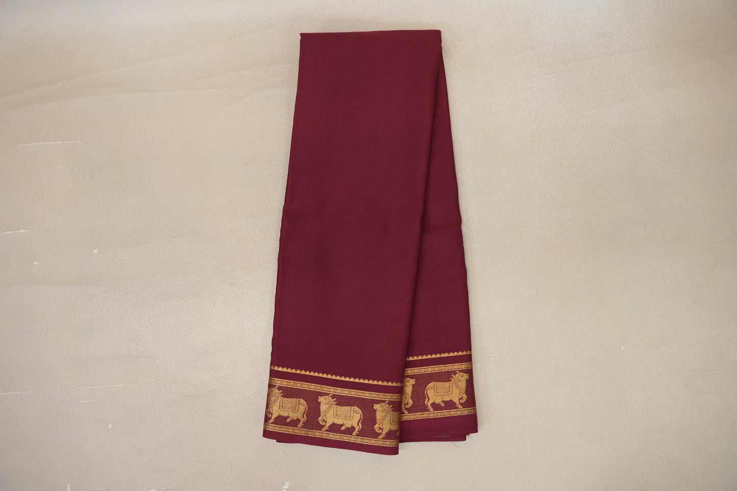 Online Deep Maroon Mysore Silk Saree