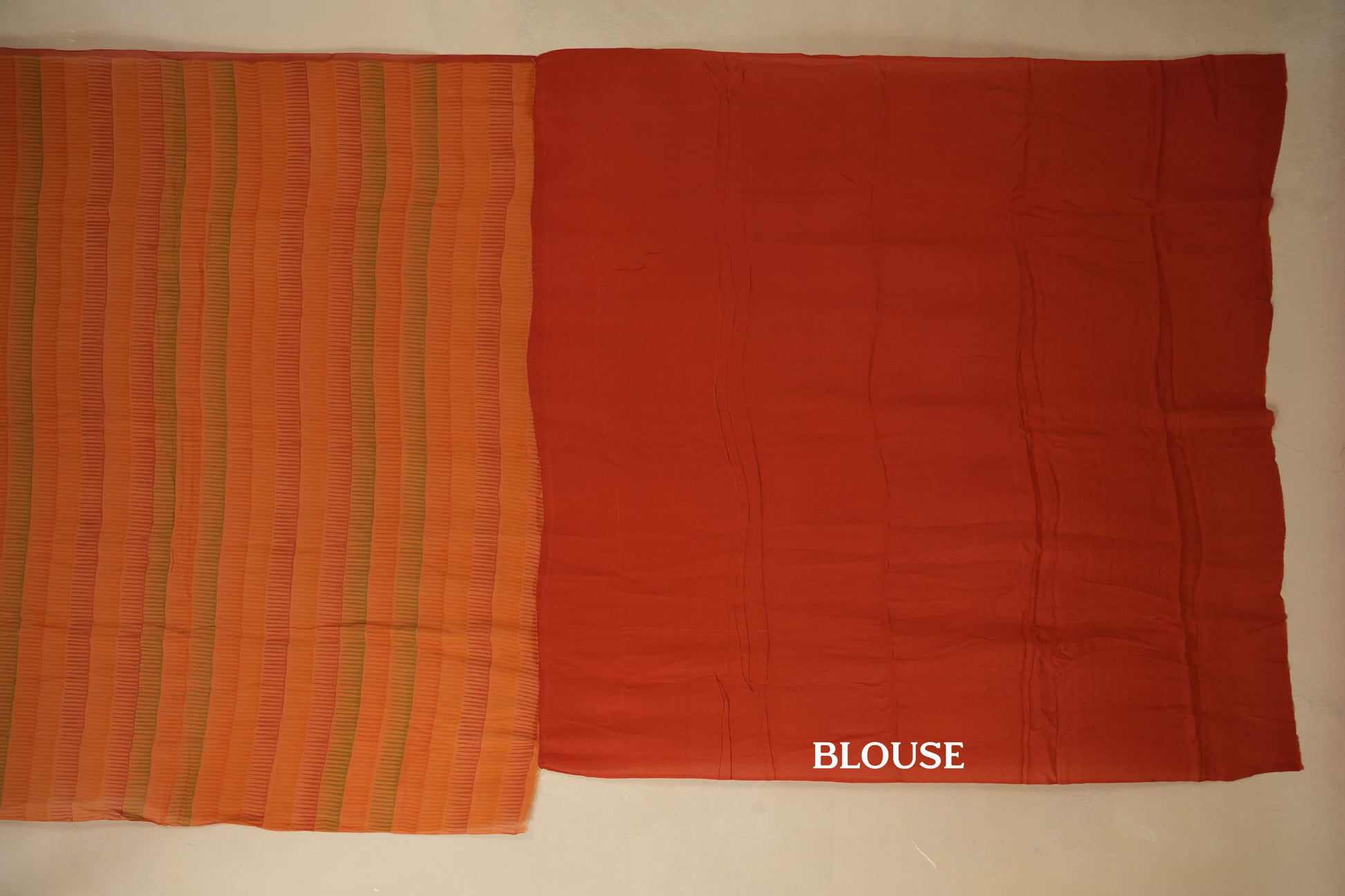 Orange Chiffon saree blouse