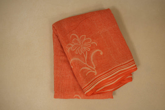 Orange Chiffon saree