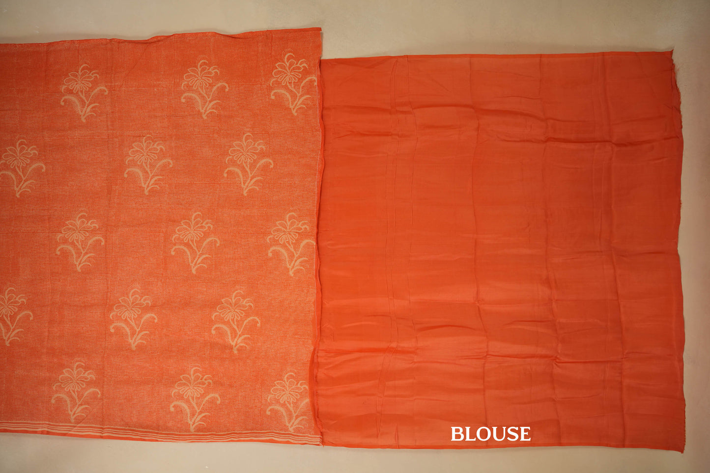 Orange Chiffon saree blouse