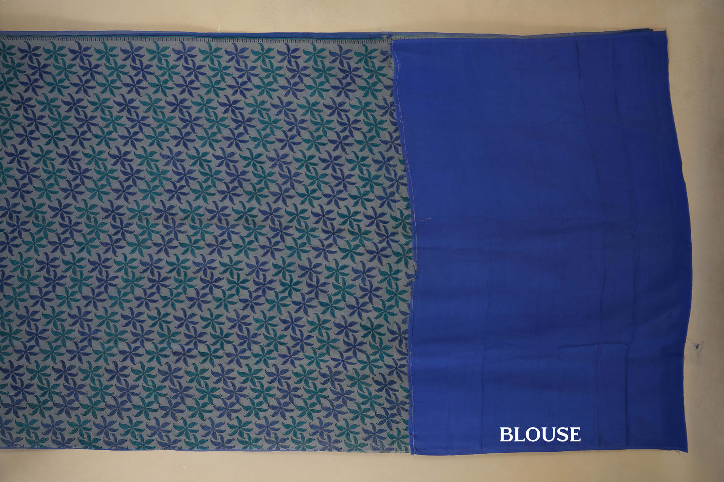 Blue Chiffon saree blouse