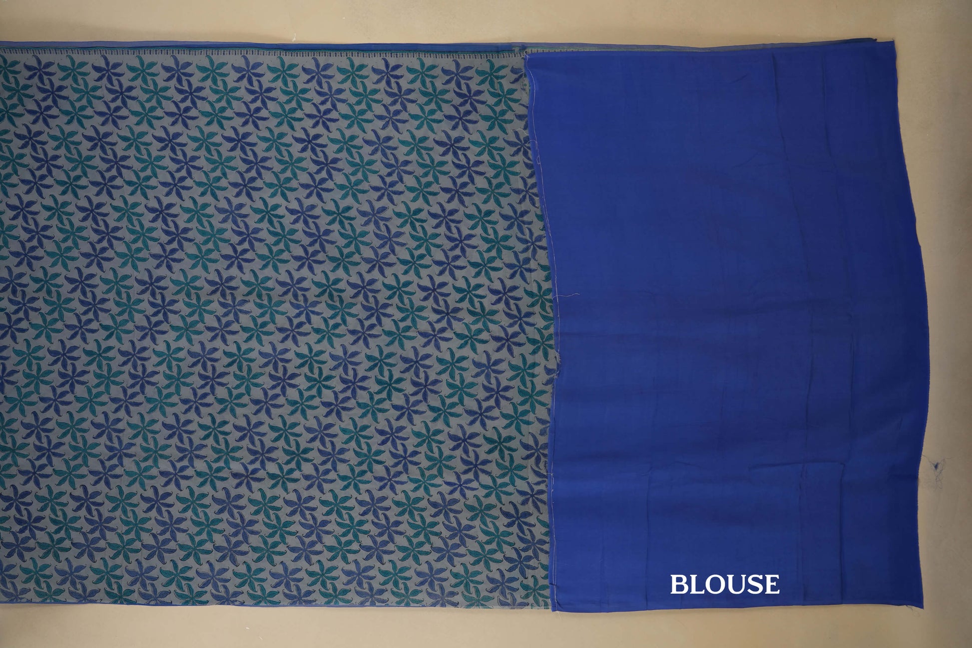 Blue Chiffon saree blouse