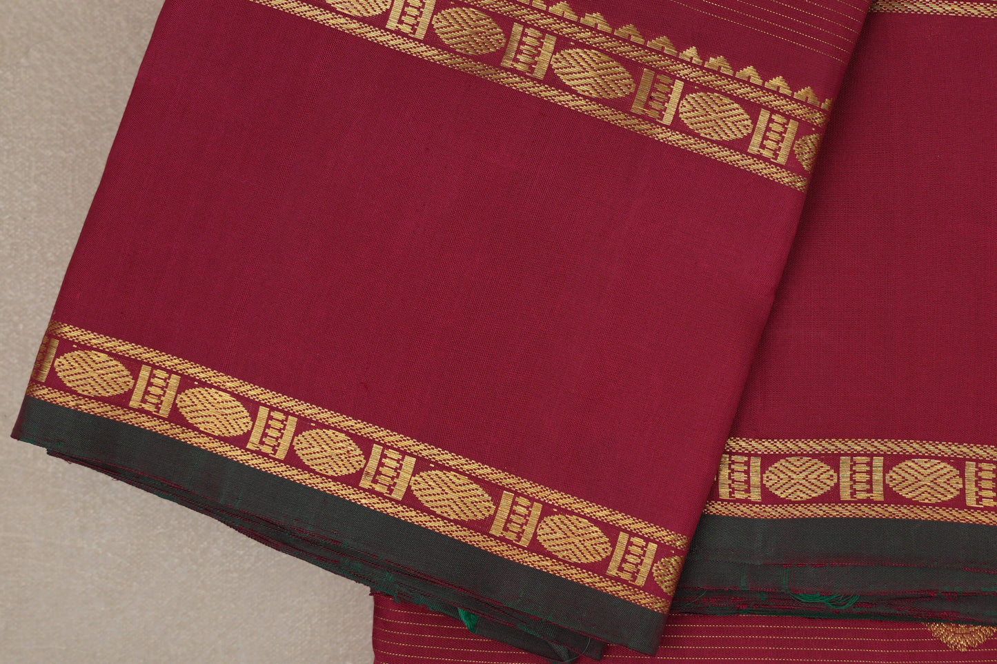 Reddish Pink Vintage Kanjivaram Silk Saree borders
