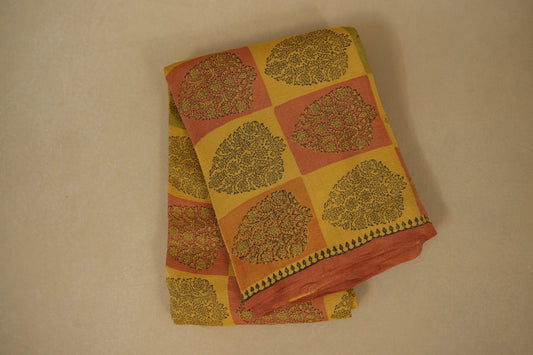 Yellow Chiffon saree