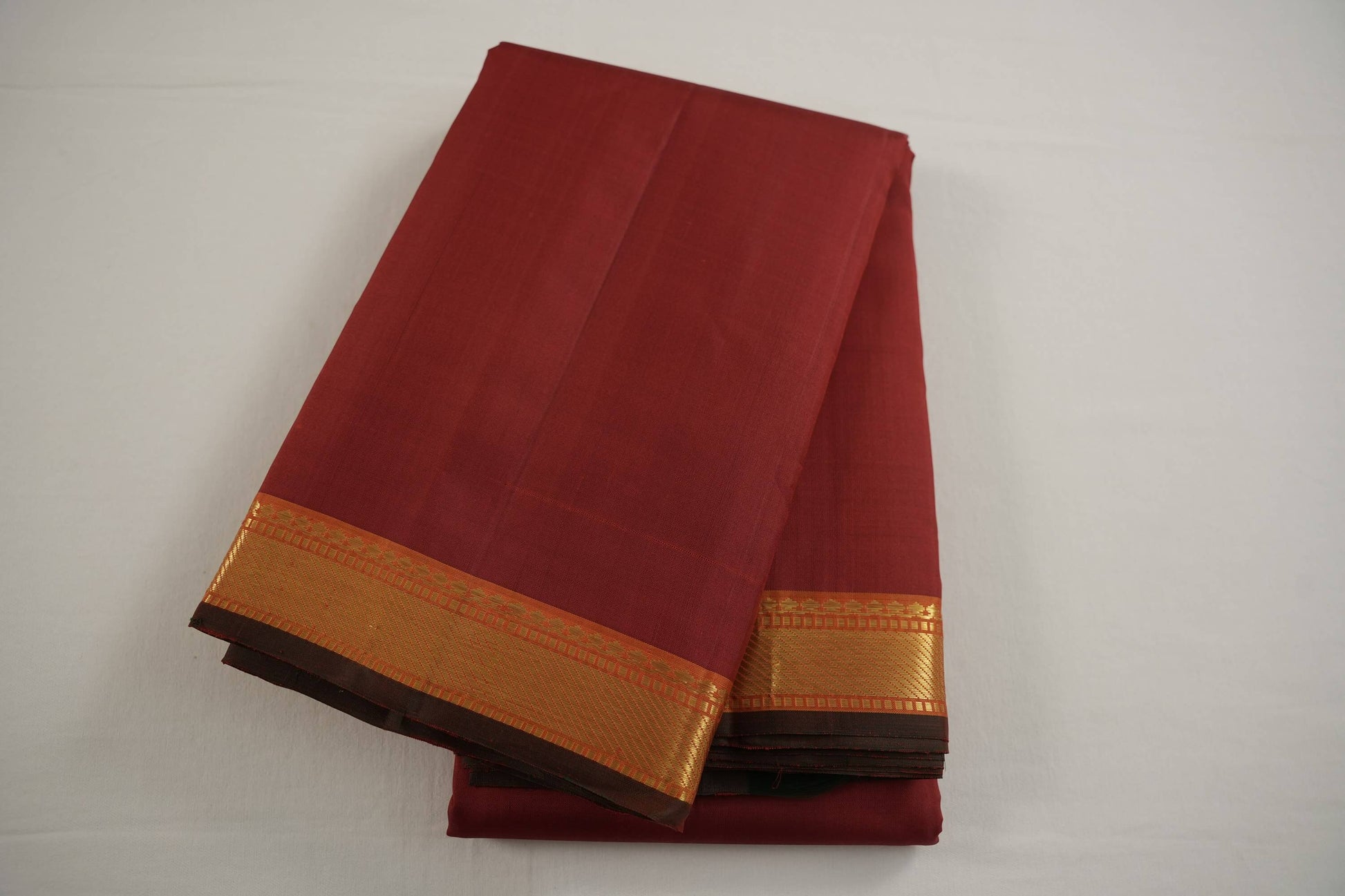 Maroon kanchipuram silk saree