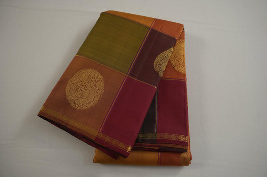 Multi-color kanchipuram silk saree