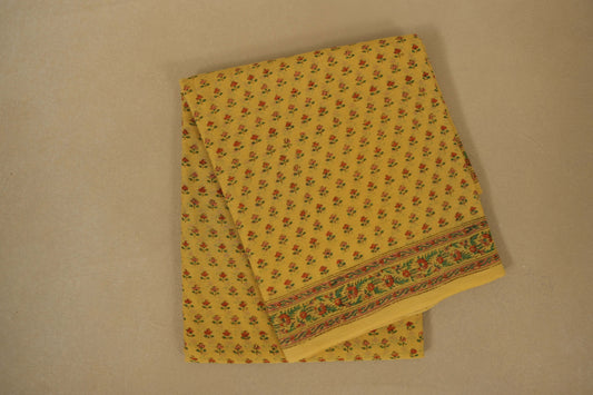 Yellow Cotton Saree