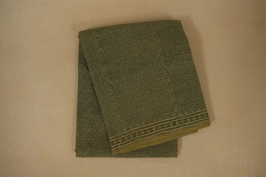 Olive Cotton Saree