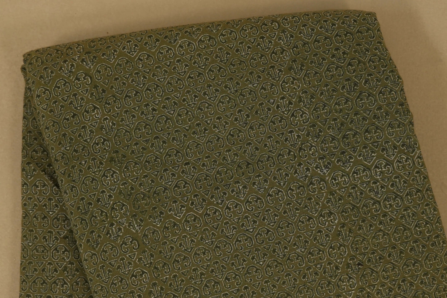 Olive Cotton Saree body