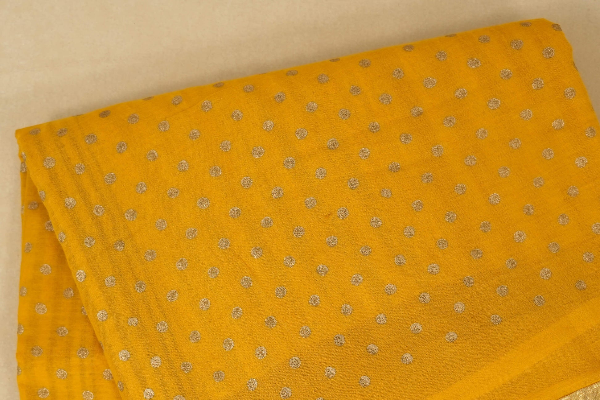 Yellow Cotton Saree body