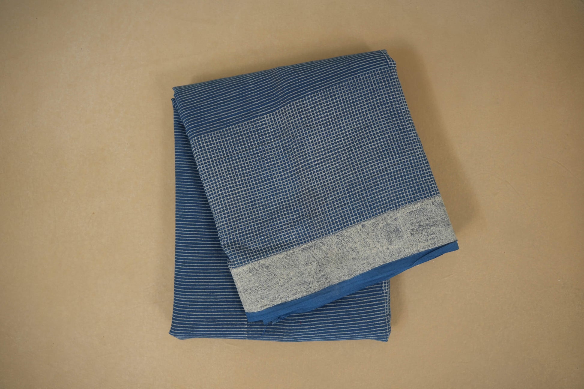 Blue Cotton Saree