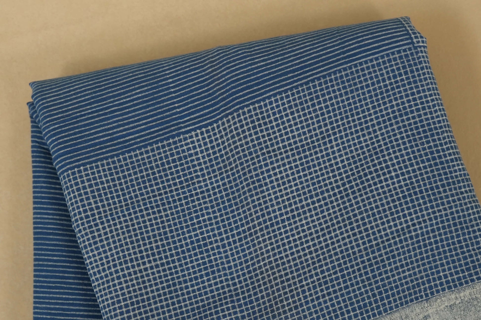 Blue Cotton Saree body