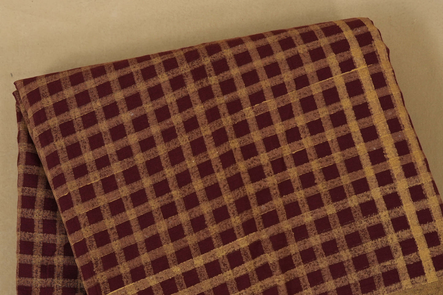Maroon Cotton Saree body
