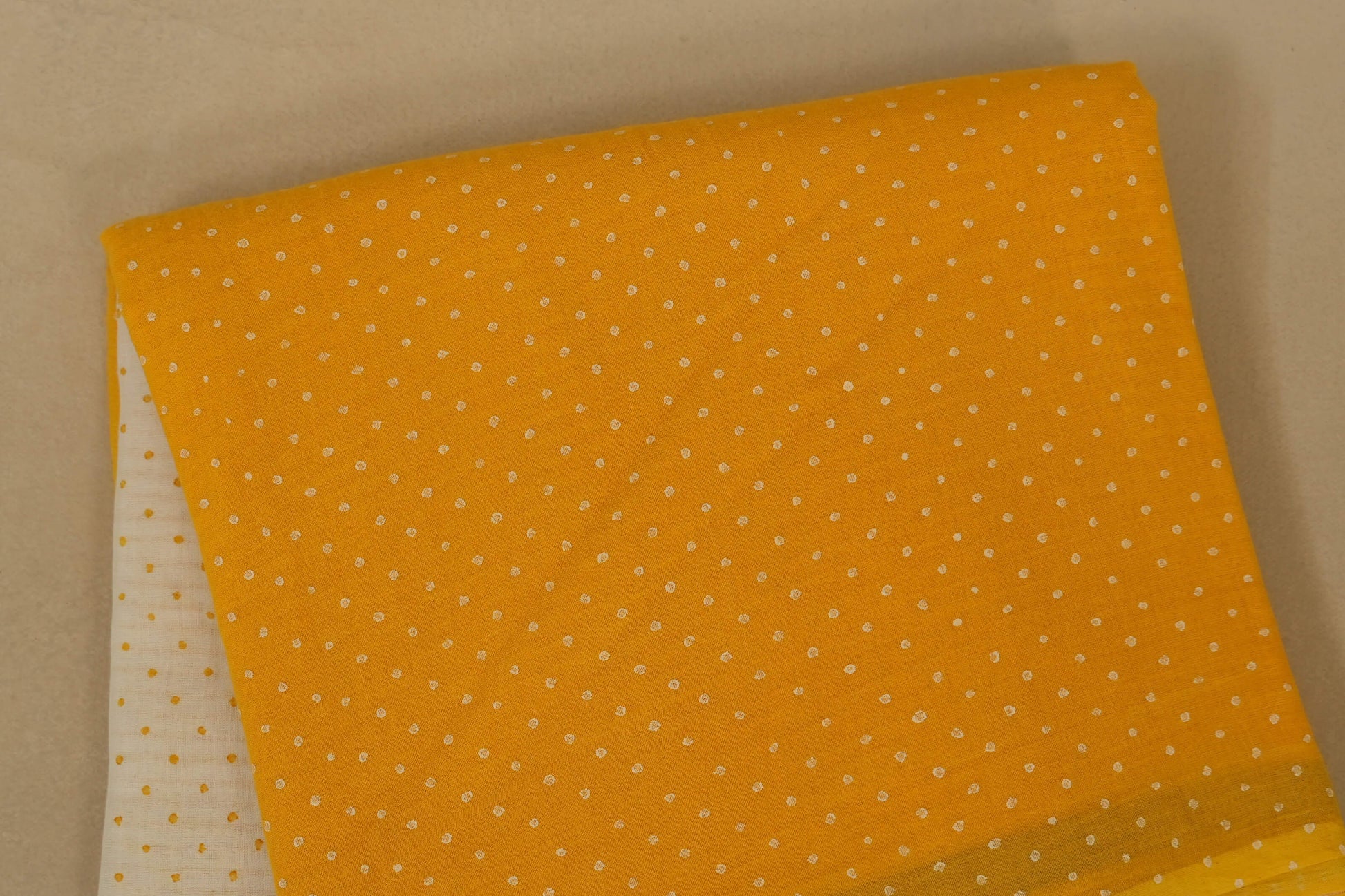 Ombre Yellow White Cotton Saree body