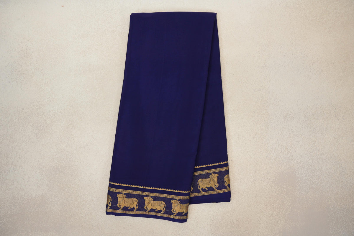 Deep Blue Mysore Silk Saree online