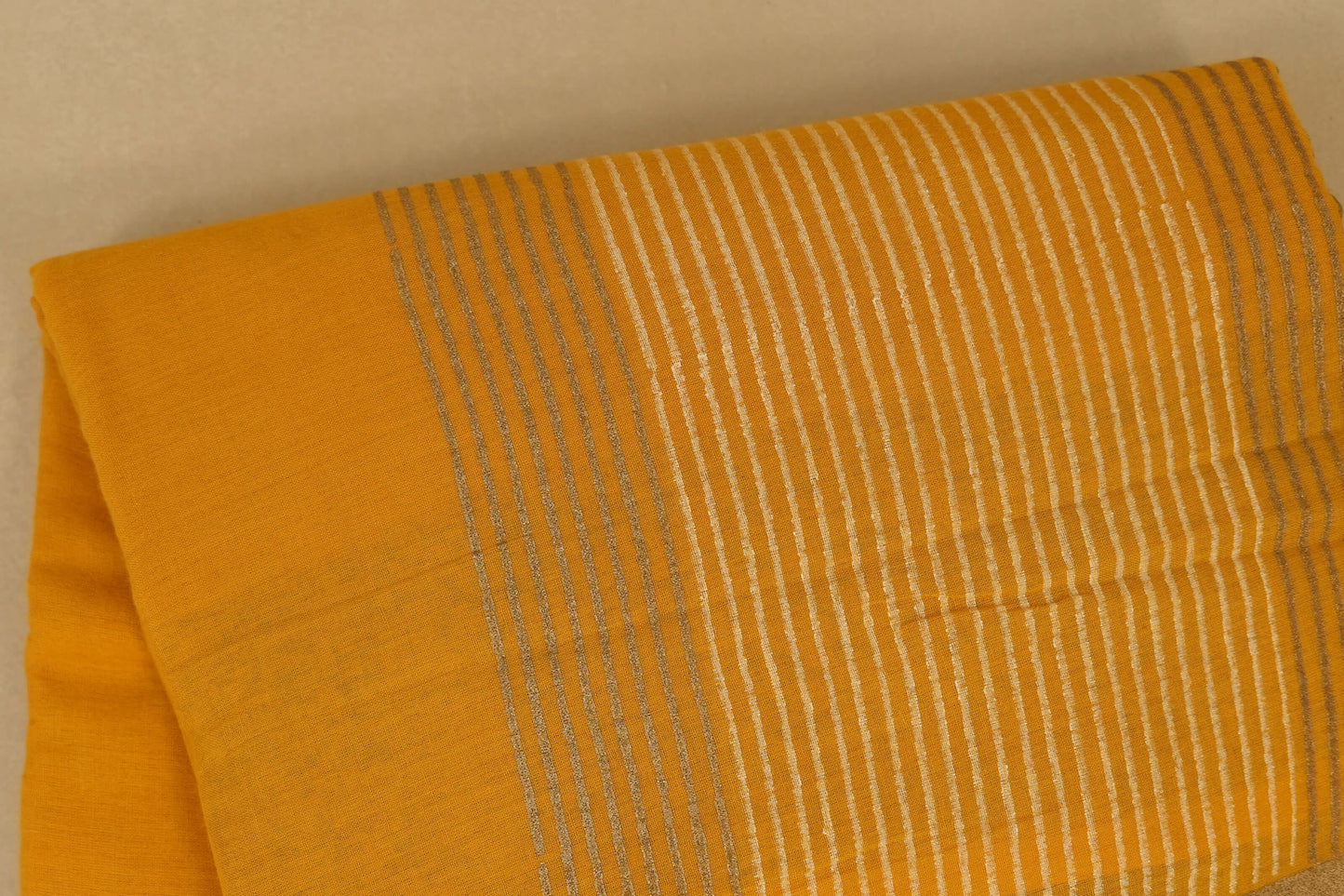 Yellow Orange Cotton Saree body