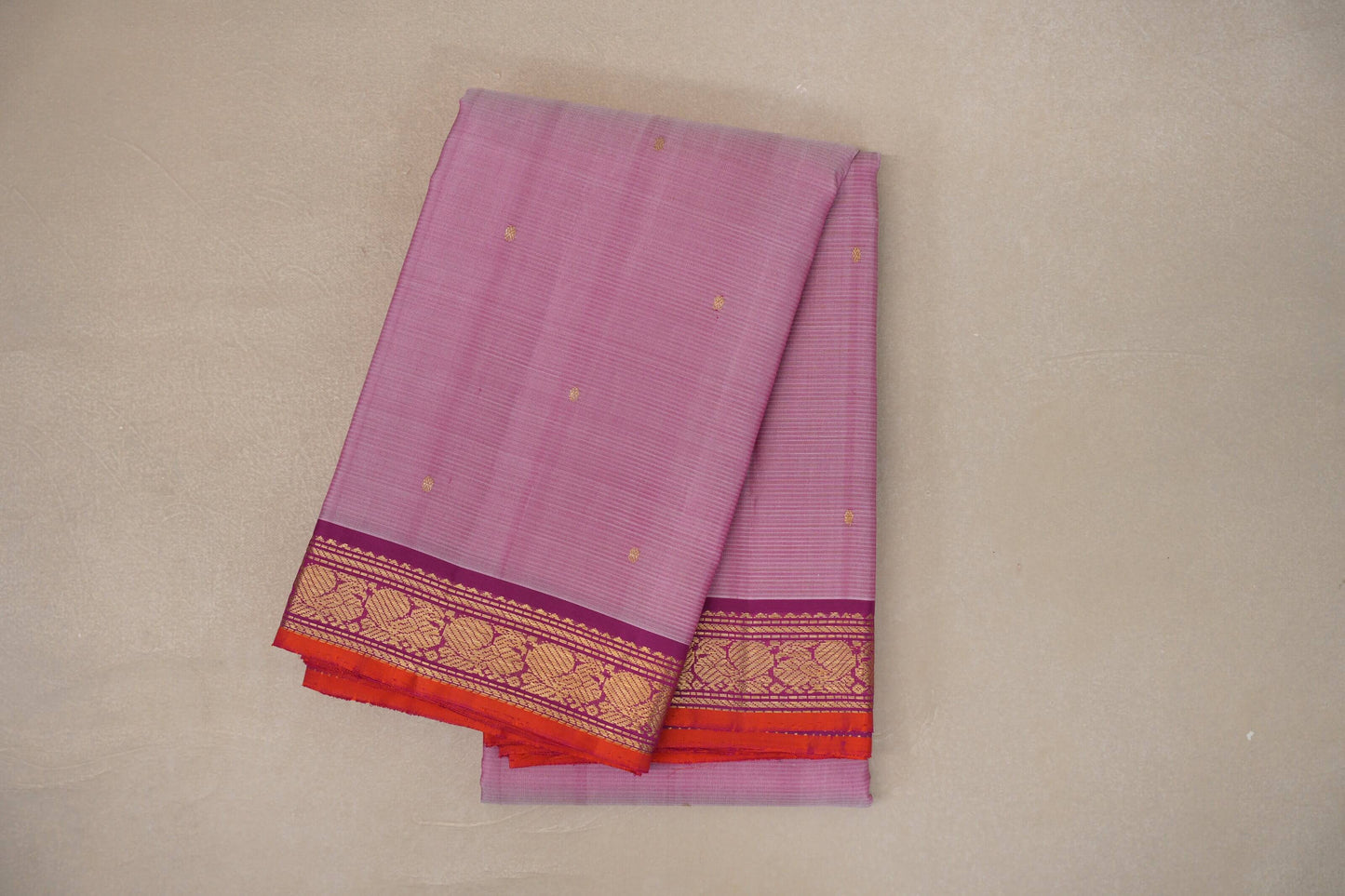 Onion Pink Vintage Kanjivaram Silk Saree by Shreenivas Silks PSSR019298