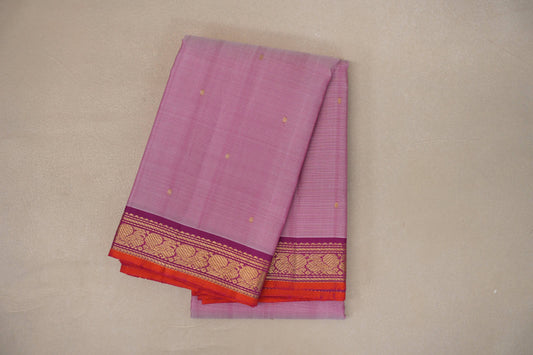 Onion Pink Vintage Kanjivaram Silk Saree by Shreenivas Silks PSSR019298
