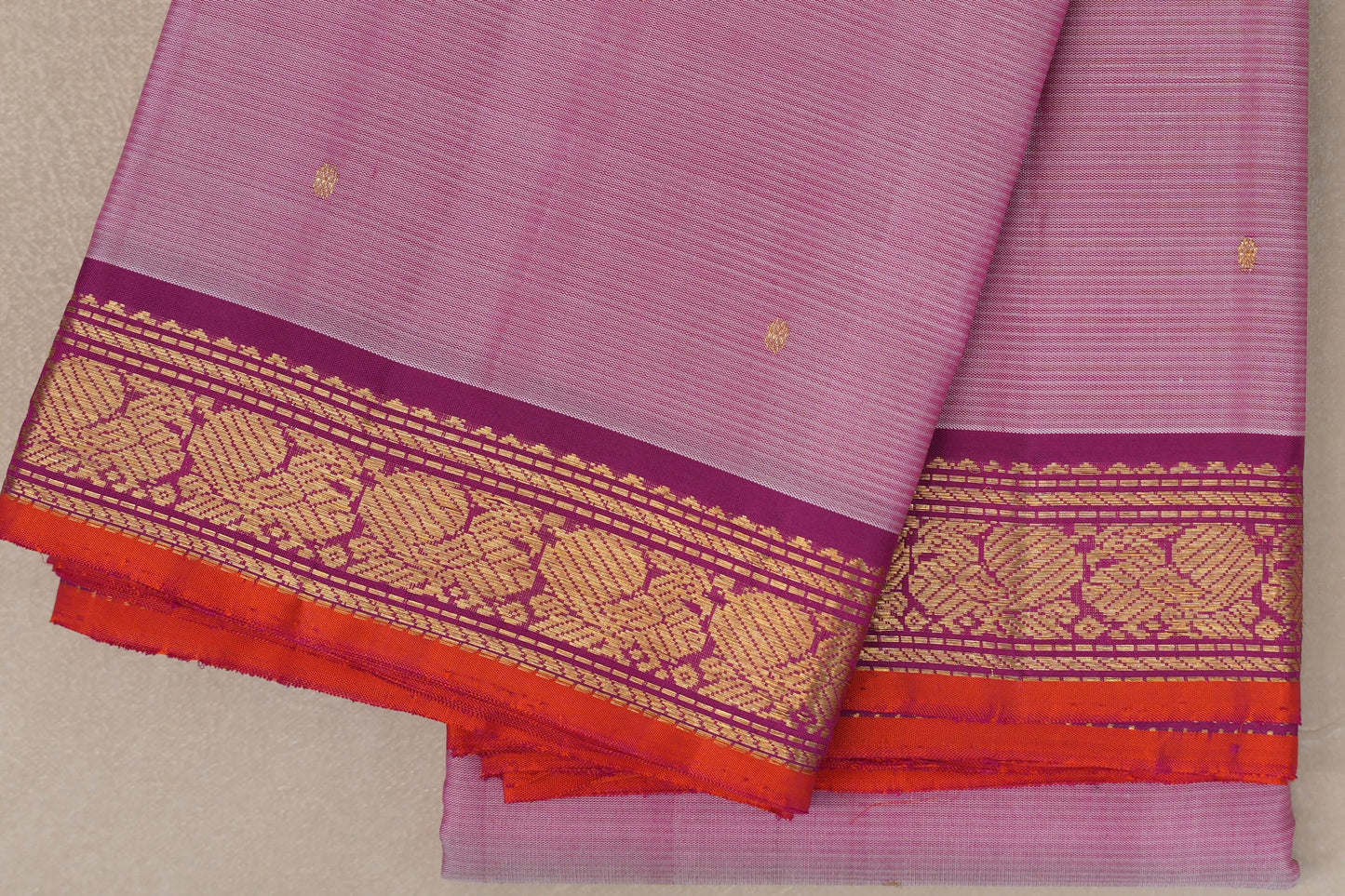 Onion Pink Vintage Kanjivaram Silk Saree by Shreenivas Silks PSSR019298