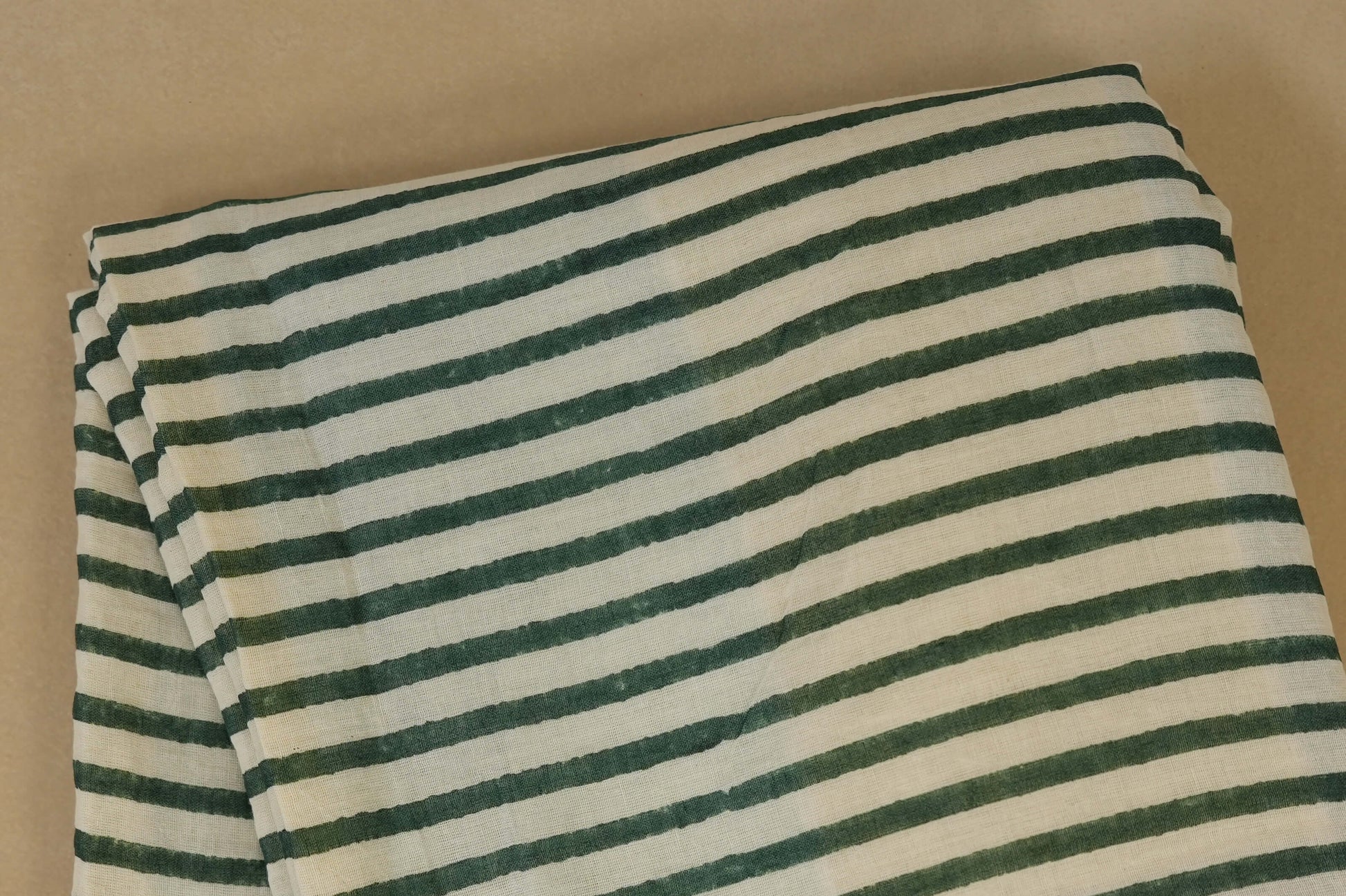 White/Green Cotton Saree body