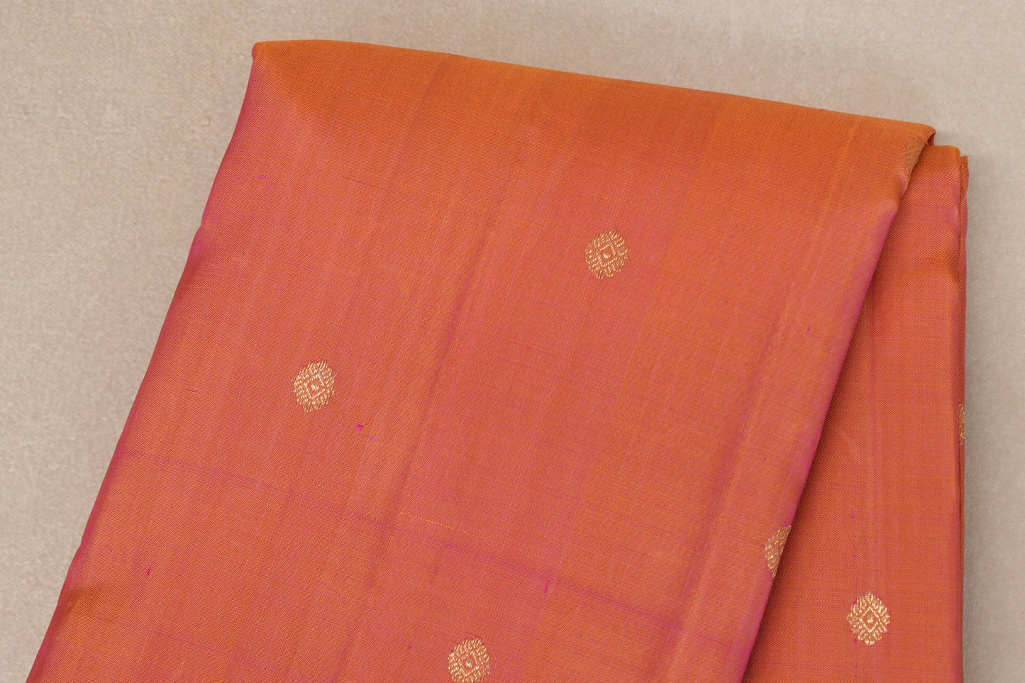 Dual Tone of Yellow and Pink Vintage Kanjivaram Silk Saree by Shreenivas Silks PSSR019299